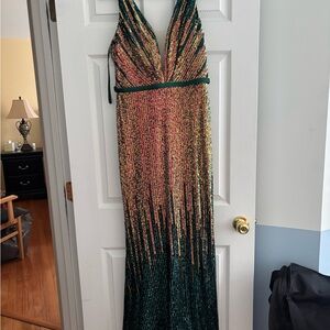 Black Label Multicolor Sequin Dress